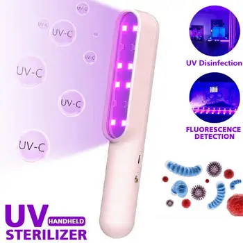 휴대용 UV 살균기, 260-285nm, 12LED 자외선 살균기, USB 충전식, 가정 여행 UVC 살균제, 살균 램프