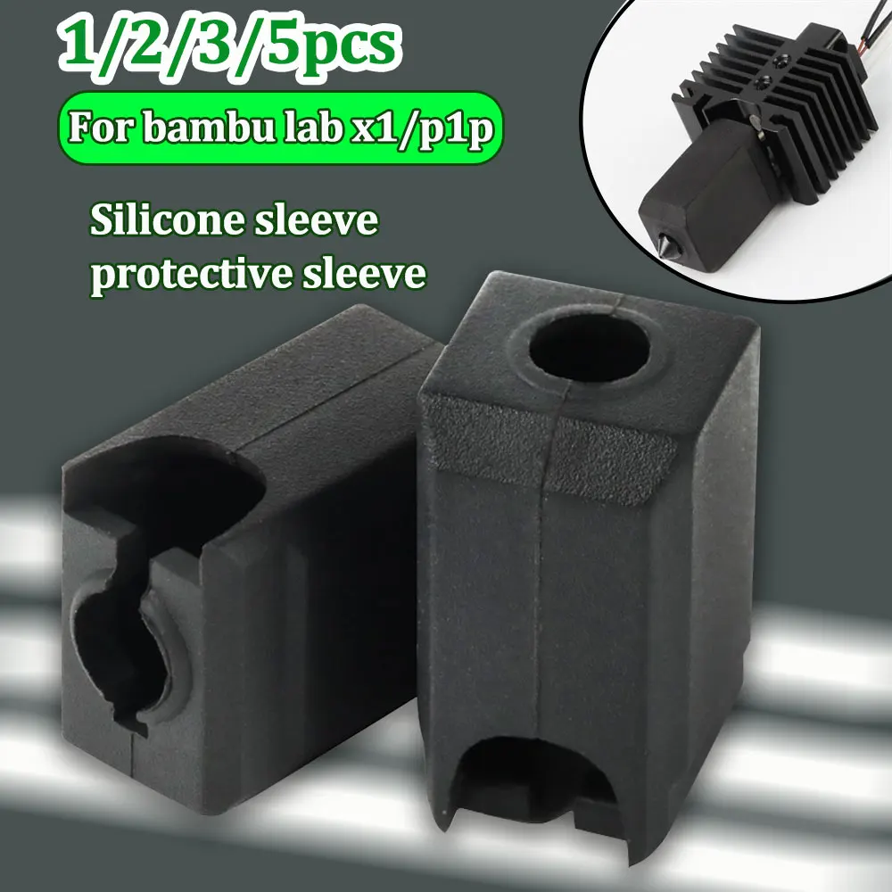 1/2/3/5 Pz Blocco Riscaldante Manicotto In Silicone Copertura Di Mantenimento Caldo Per Bambu Lab X1 Carbon X1-Carbon Combo P1P Calzino In Silicone Bl