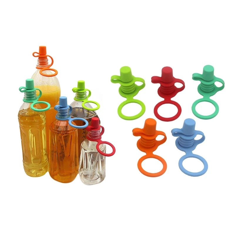 ColorfulWaterBottleSpoutAdapterforKidsNoSpillSiliconeWater