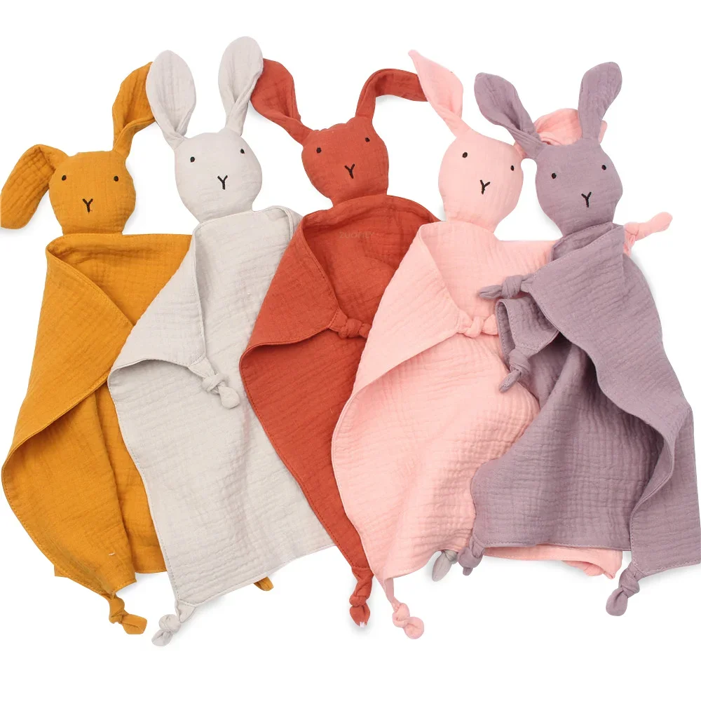 Baby Soother Appease Towel Bib Soft Animal Cat Sleeping Doll Teether Infants Soft Comfort Sleeping Nursing Cuddling Blanket Toys
