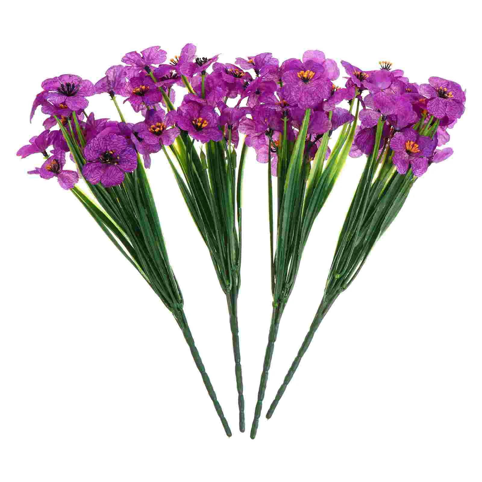 Artificial Violet Branches Simulated Violet Stems Faux Flower Bouquet Fake Lifelike Flower Decor Wedding Living Room Home Office