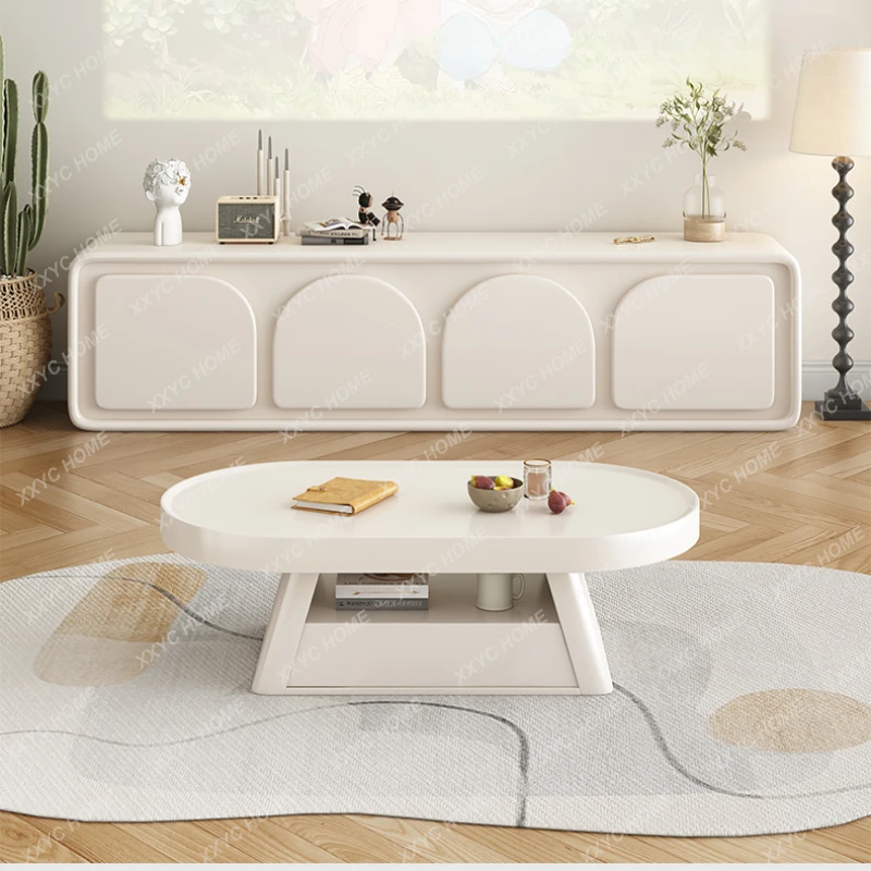 

Simple Floor French Locker Integrated Coffee Table TV Stand storage cabinet drawer furniture