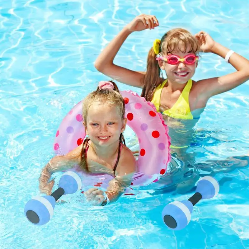 1 Pair Water Aerobics Dumbbell Aquatic EVA Barbell Aqua Fitness Arm Exercise Dumbbell Pool Swimming Yoga Exercise Equipment