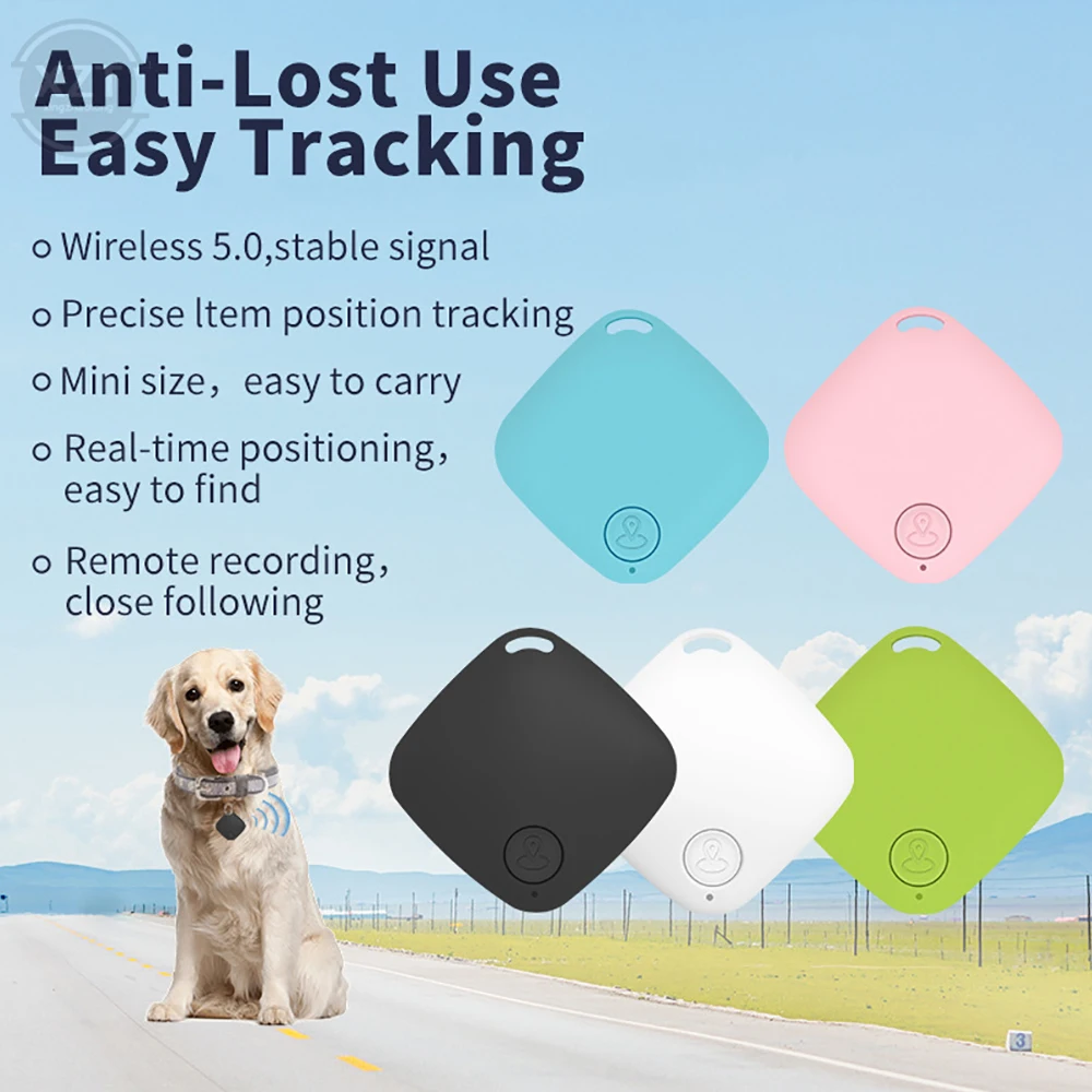 Track Device Diamond-shaped Anti-loss Device Keychain Wallet Pet