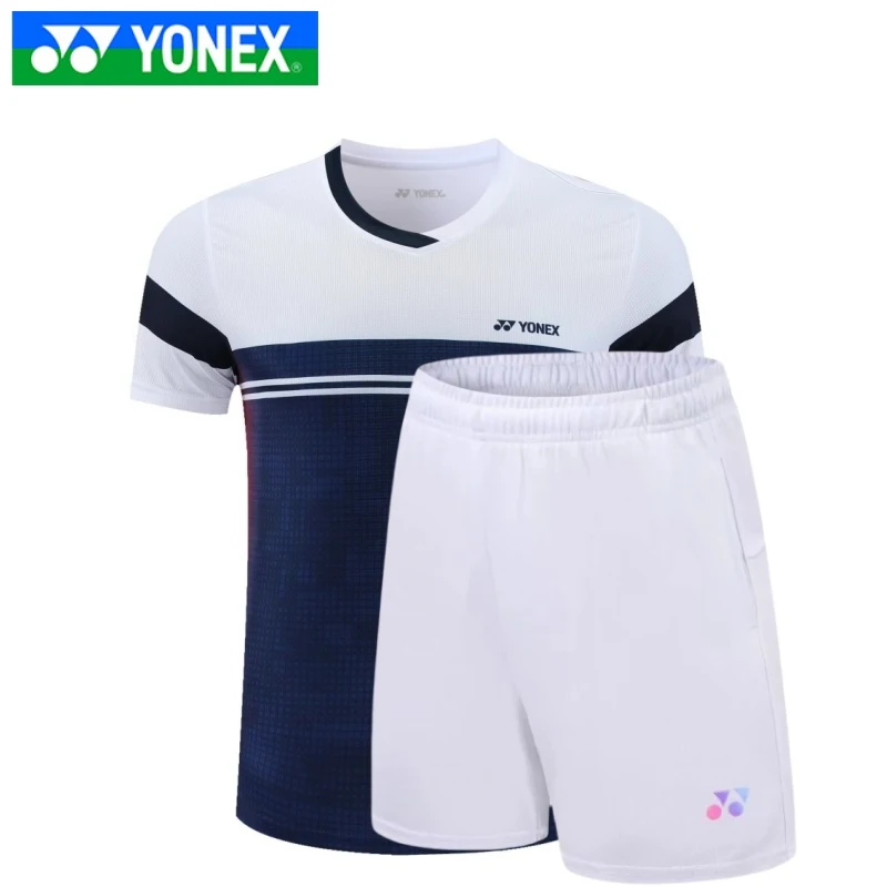 Yonex men quick drying shorts short sleeve breathable quick drying badminton wear short sleeve top running sports fitness pants