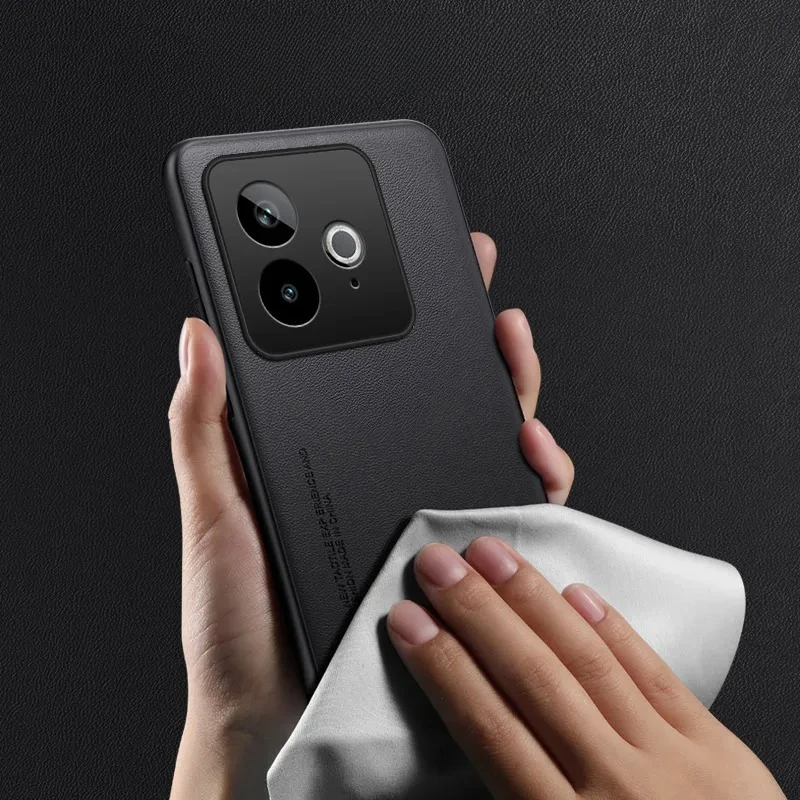 Sleek Matte Silicone Leather Phone Case - Soft Bumper Cover