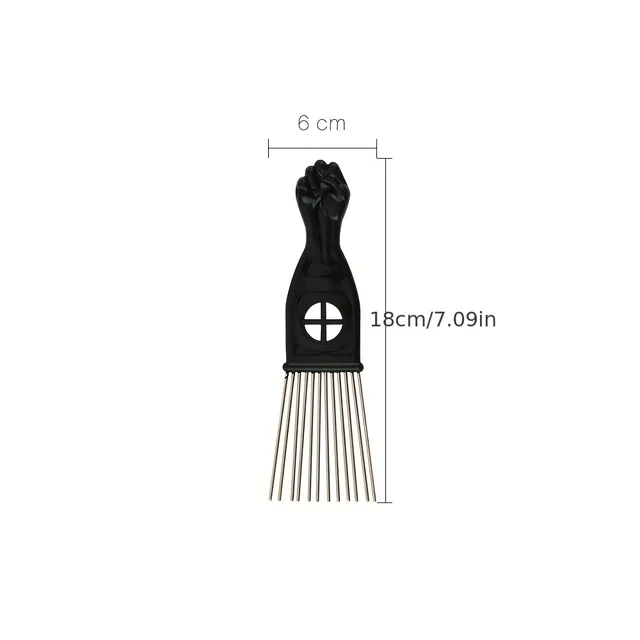 Black Metal African American Pick Comb Hair Combs Hair Comb for Hairdressing Styling Tool Salon Barber Shop 2