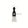 Black Metal African American Pick Comb Hair Combs Hair Comb for Hairdressing Styling Tool Salon Barber Shop 2
