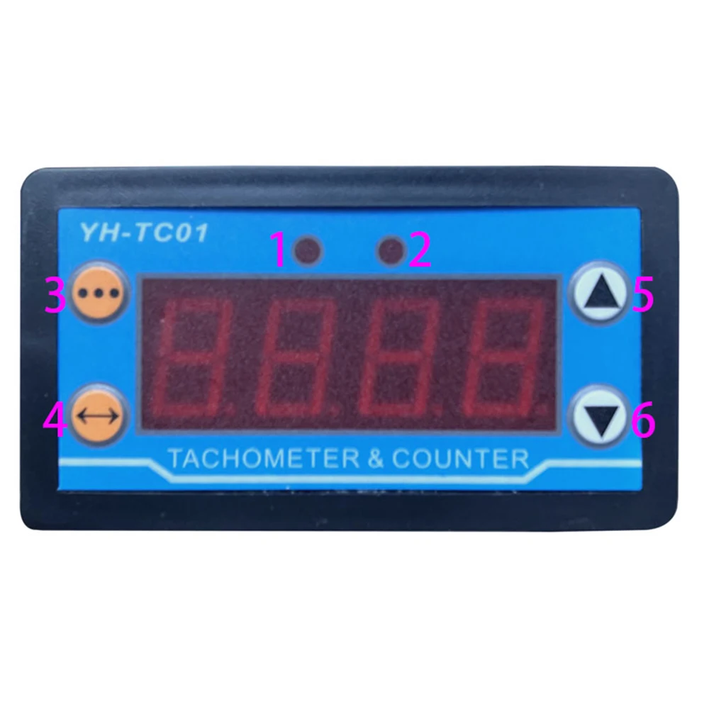 Speed Meter 30-80000 RPM Speed Meter 4 Digit LED Counters Tachometer DC 9-24V 5A NPN Hall Switch Proximity Switch Sensor Speed Measure Meter