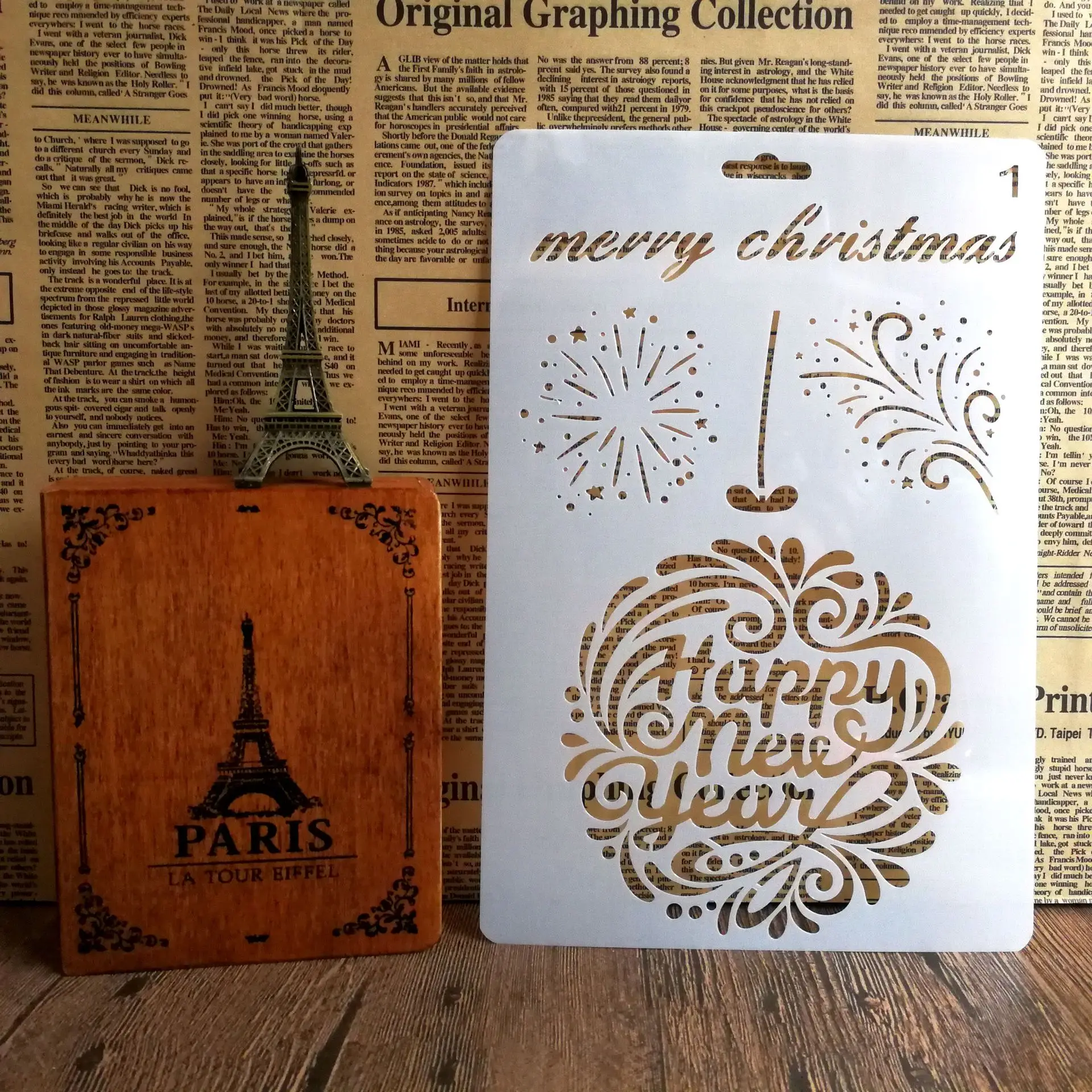 Templates Stencil Crafts Plastic Christmas