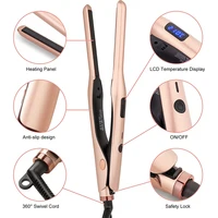 3/10 Inch Pencil Flat Iron Small Flat Irons for Short Hair Beard and Pixie Cut Mini Ceramic Tourmalin Hair Straightener 2