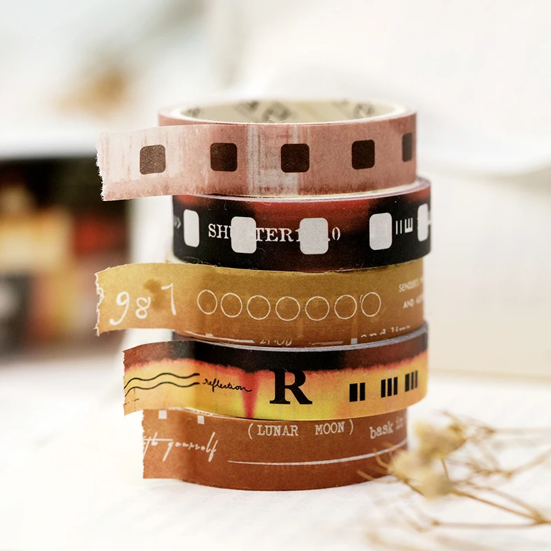 Yoofun 5 rolls Daily Life Washi Masking Tape Crafts Tape for Planner Diy Journal Decoration Gift Wrapping Scrapbooking Planner 4