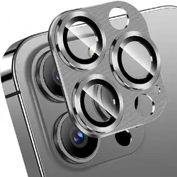 Premium Metal Camera Lens Protector Glass - Full Coverage for iPhone Pro & Mini Series (Gray)