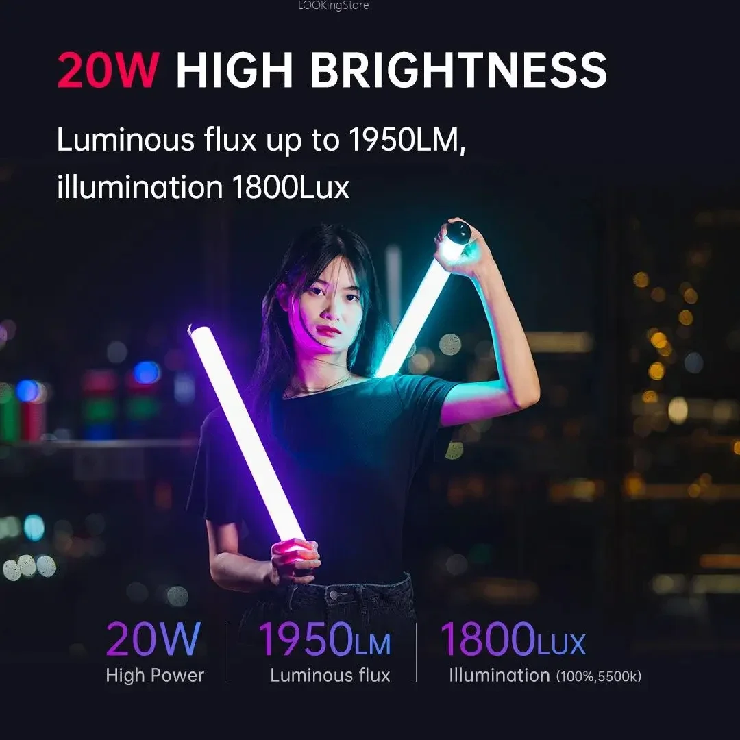 VILTROX K60 RGB Video Light Stick 20W 2500K-8500K APP 26 FX Photo Studio Kits Photography Lighting 3