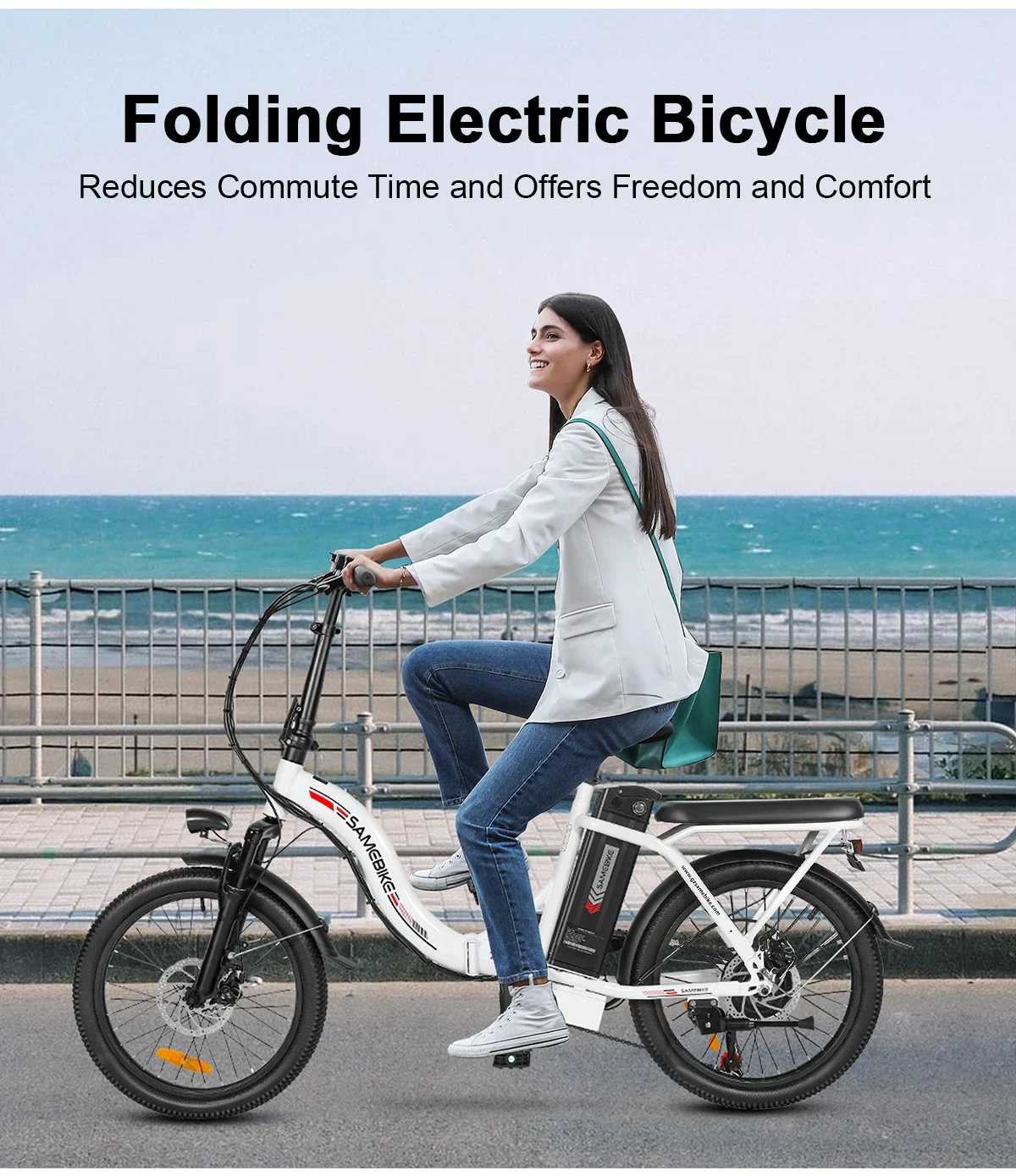 Lightweight Foldable style Electric Bicycle 350W36V12AH Battery Mountain e-bike 20 Inch Fat Tire City Trip Adult Electric bike