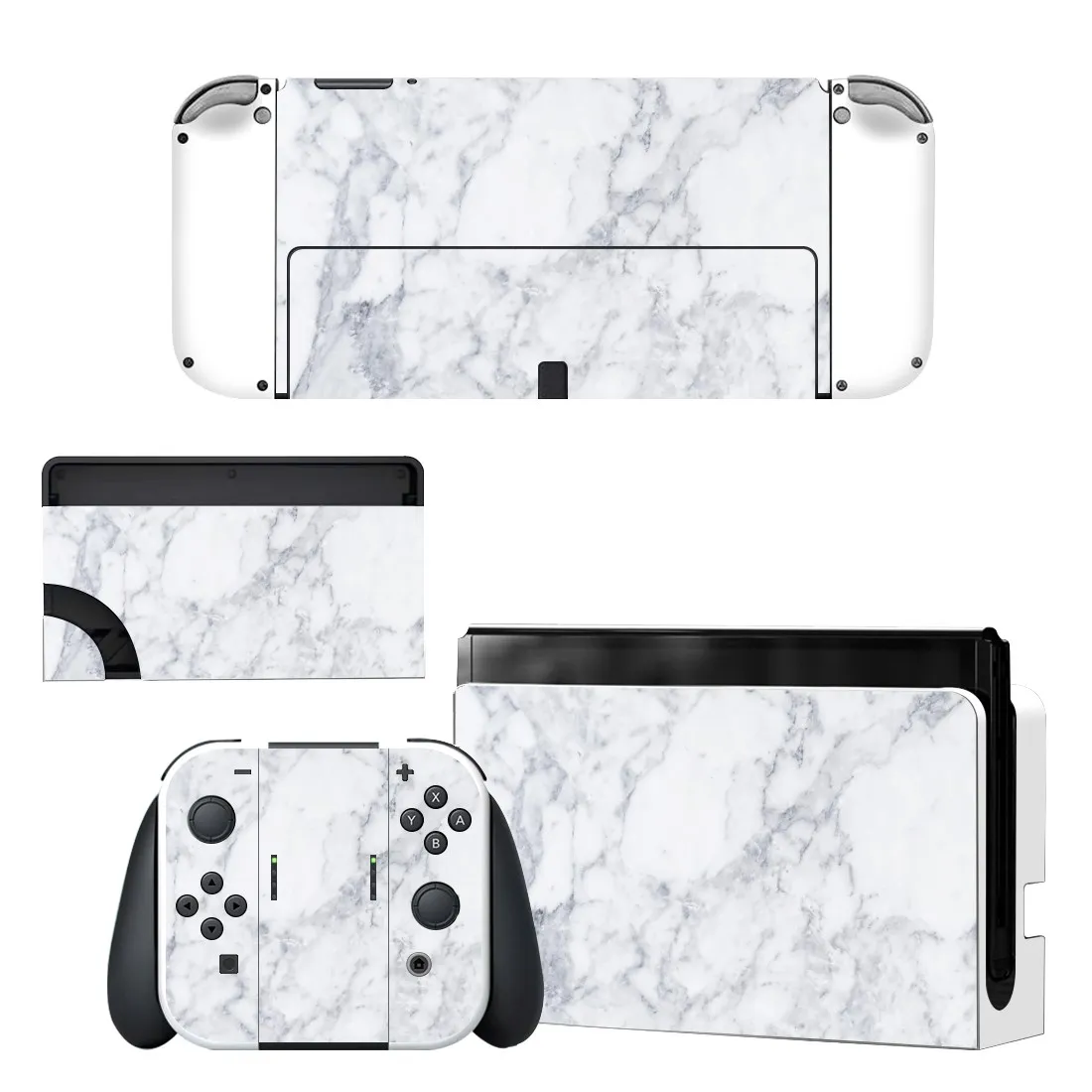 Full Body Protective Cover Skin Art Decals Compatible Nintendo Switch Oled Game Console Controller Decor 1set Starry Sticker 