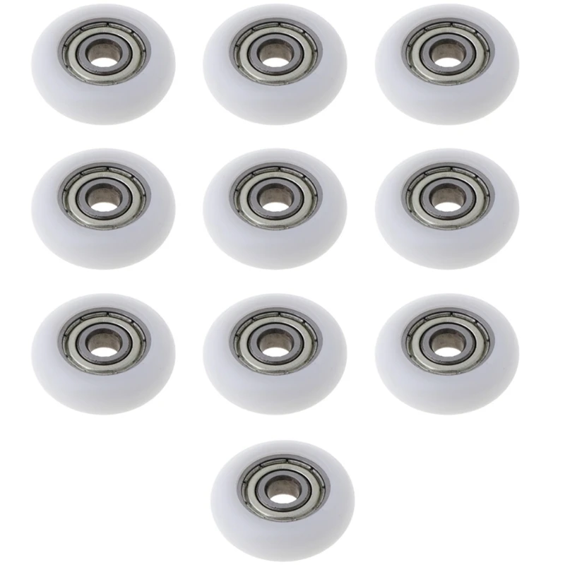 

10 Pcs Nylon Plastic Pulley Sliding Door Wheels Runner Hardware Smooth Operation Dropship