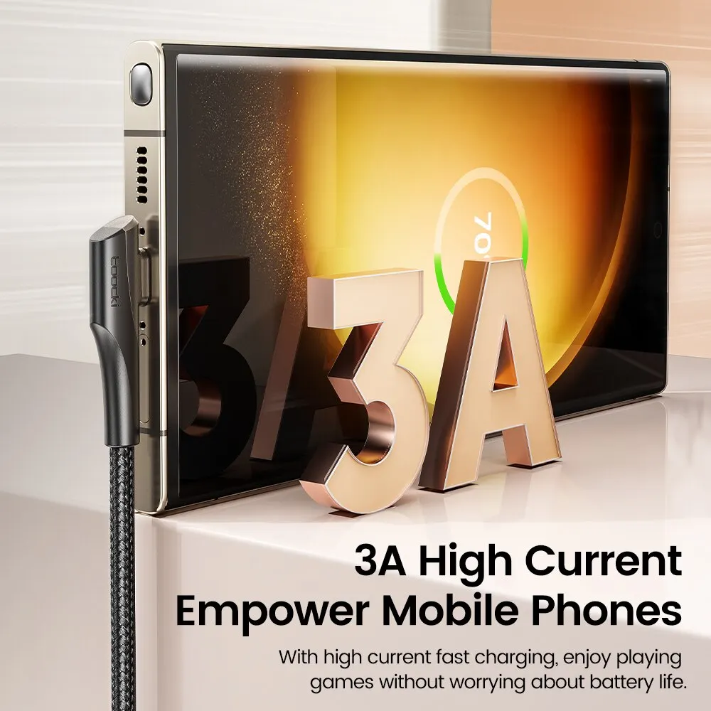 Toocki-USB كابل شحن سريع ، شحن سريع 3.0 ، نوع C ،...