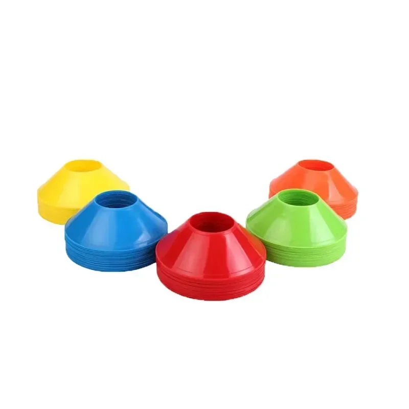 50 Pcs Football Cones & Disc Markers – Sports Agility Training Cones With Carry Bag & Holder, 5 Colors