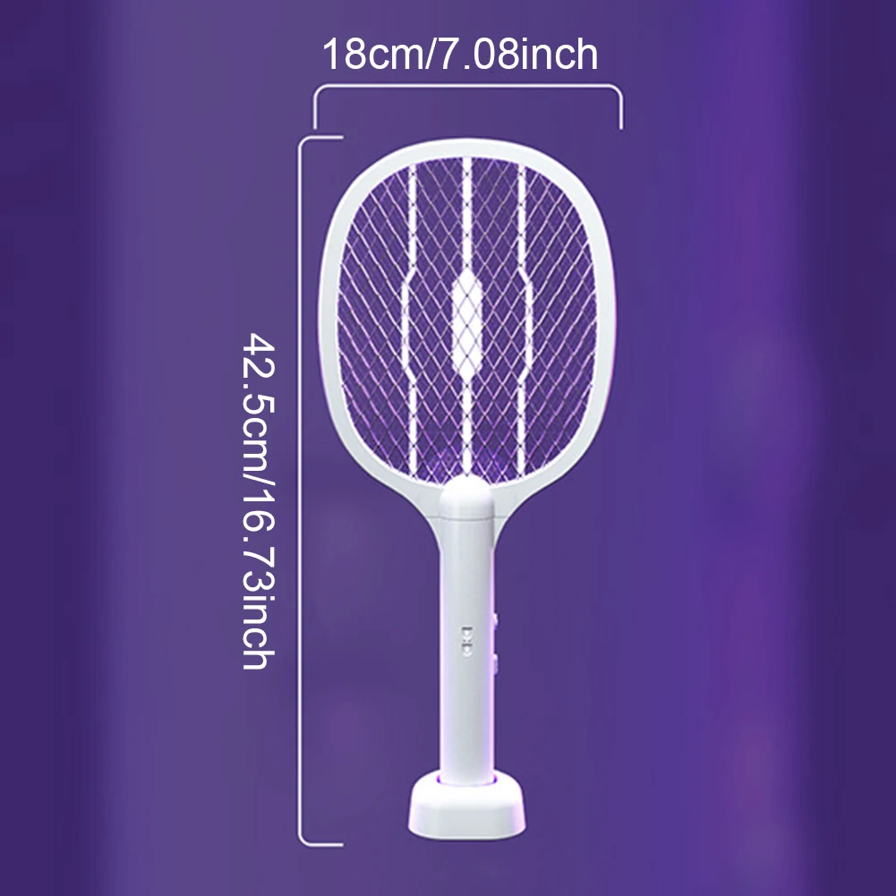 2 in 1 Handheld Mosquito Swatter Rechargeable Electric Mosquito Killer Mosquito Trap Lamp Automatic Mosquito Killer Pest Control