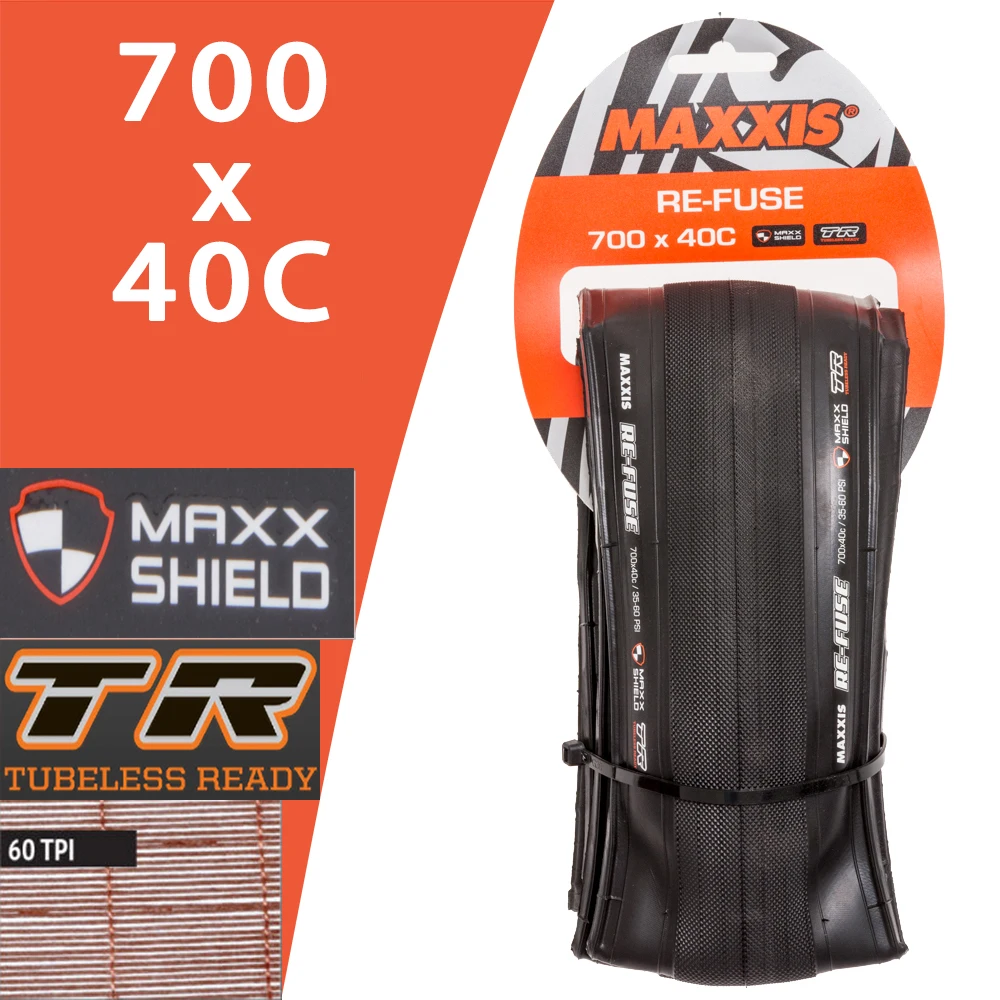 MAXXIS RE FUSE 700C/40C マキシス リフューズ グラベル MAXXIS Tire Re-Fuse GR 28 | 700 x 40C TR, MaxxShield