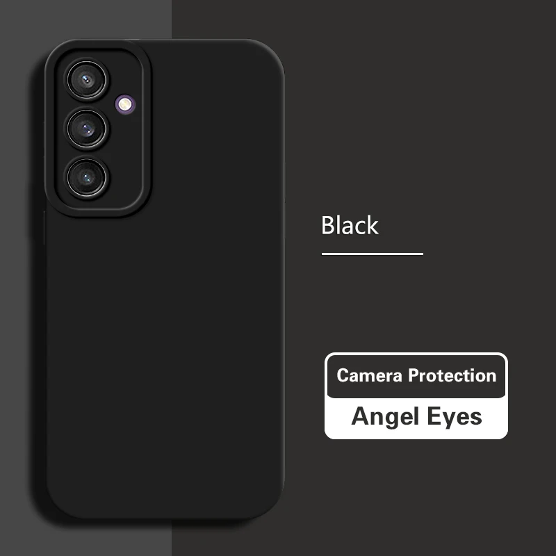 Matte Angel Eyes Fashion Liquid Silicone Phone Case - Soft Back Cover