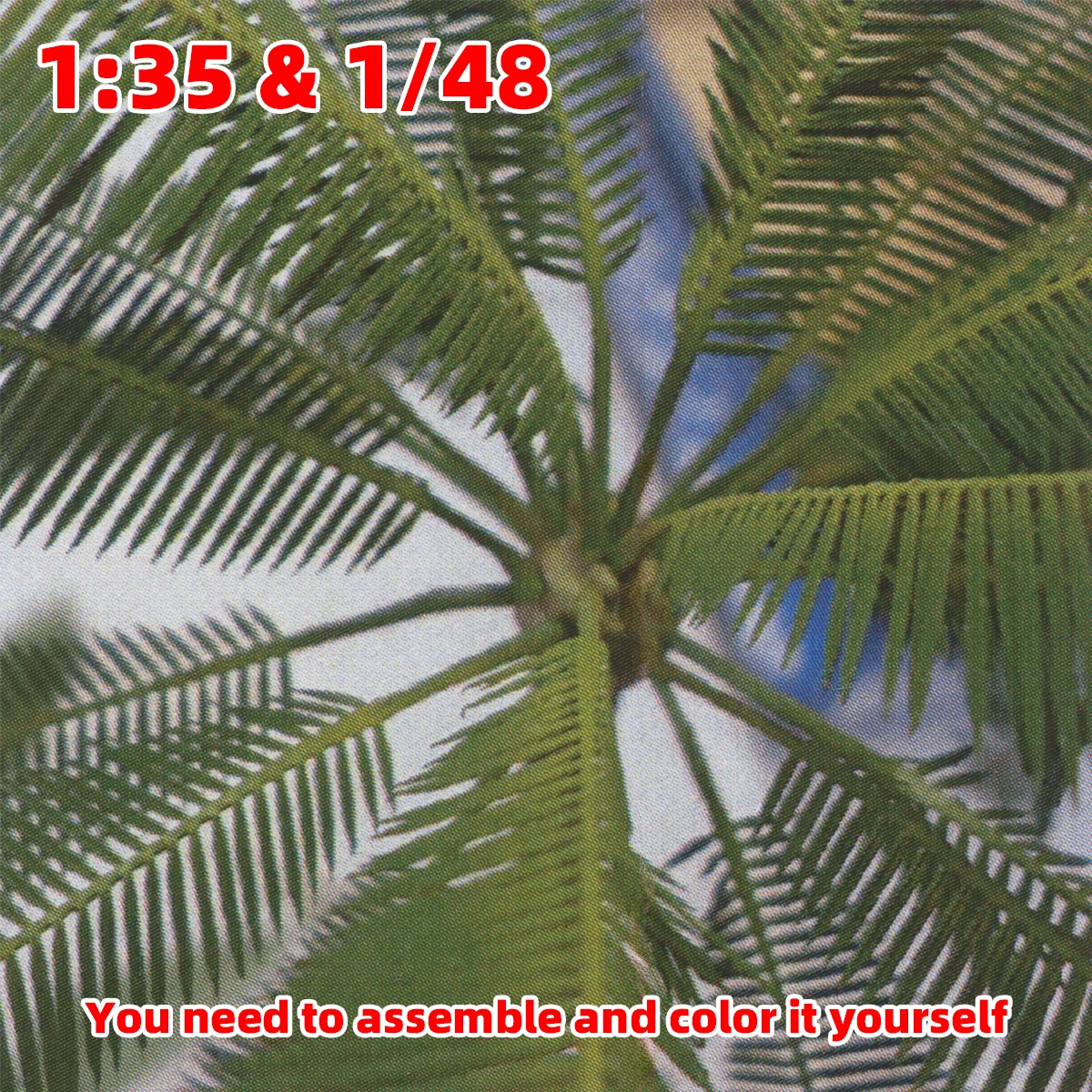 스케일 모델 키트 건축용 식물 잎 코코스 누시페라 나무 모래 테이블 디오라마 모델 1/32 1:35 1/48