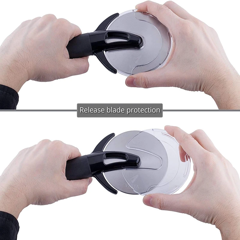 Stainless Steel Pizza Cutter Cover Multipurpose Pizza Cake Dough Slicer Tool Pastry Roller Cutter Professional Knife