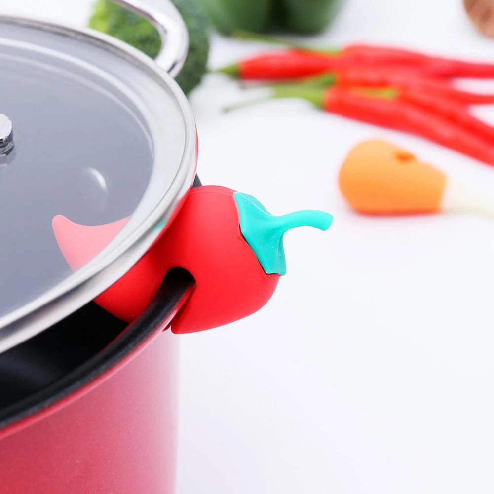 1pcs Creative Silicone Lid Lifters Spill Proof Overflow Prevent Carrot
