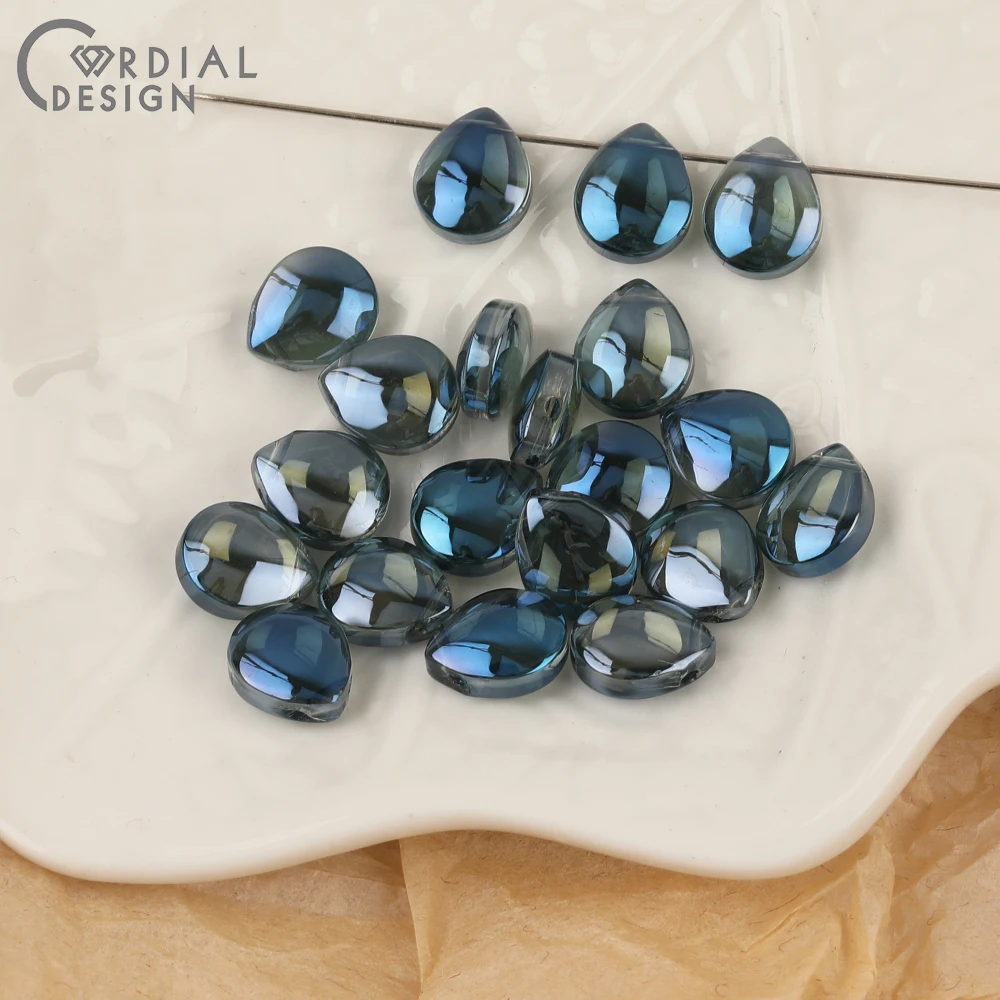 Cordial Design 10*12MM 300pcs Beads Making/Hand Made/DIY Glass Bead/Aurora Effect/Waterdrop Shape/Jewelry Findings & Components - cordial