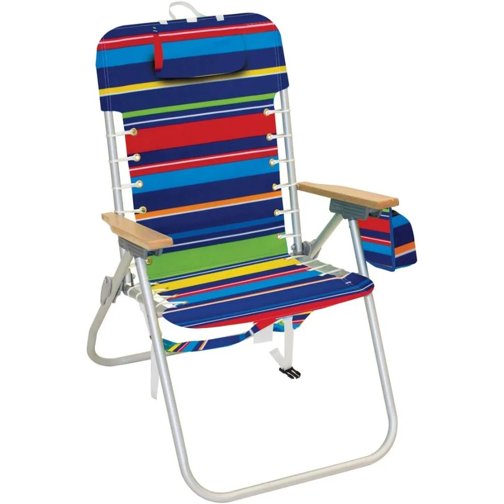 

Hi-Boy 17" Suspension Folding Backpack Beach Chair - Aluminum, Pop Surf Stripes