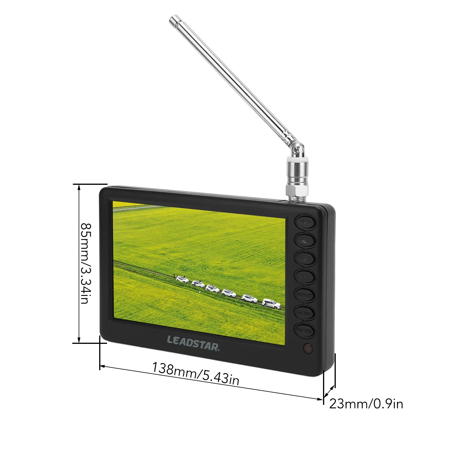  Televisión portátil, mini televisión digital ATSC de bolsillo,  1080p 5 pulgadas, con batería recargable de 1500 mAh, soporte USB, tarjeta  TF, disco U, para viajes al aire libre y camping : Electrónica