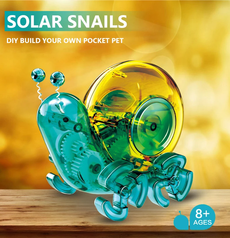 Solar Technological Gadgets Snail Car Children's Toy Science Technology Novel Toys Gifts