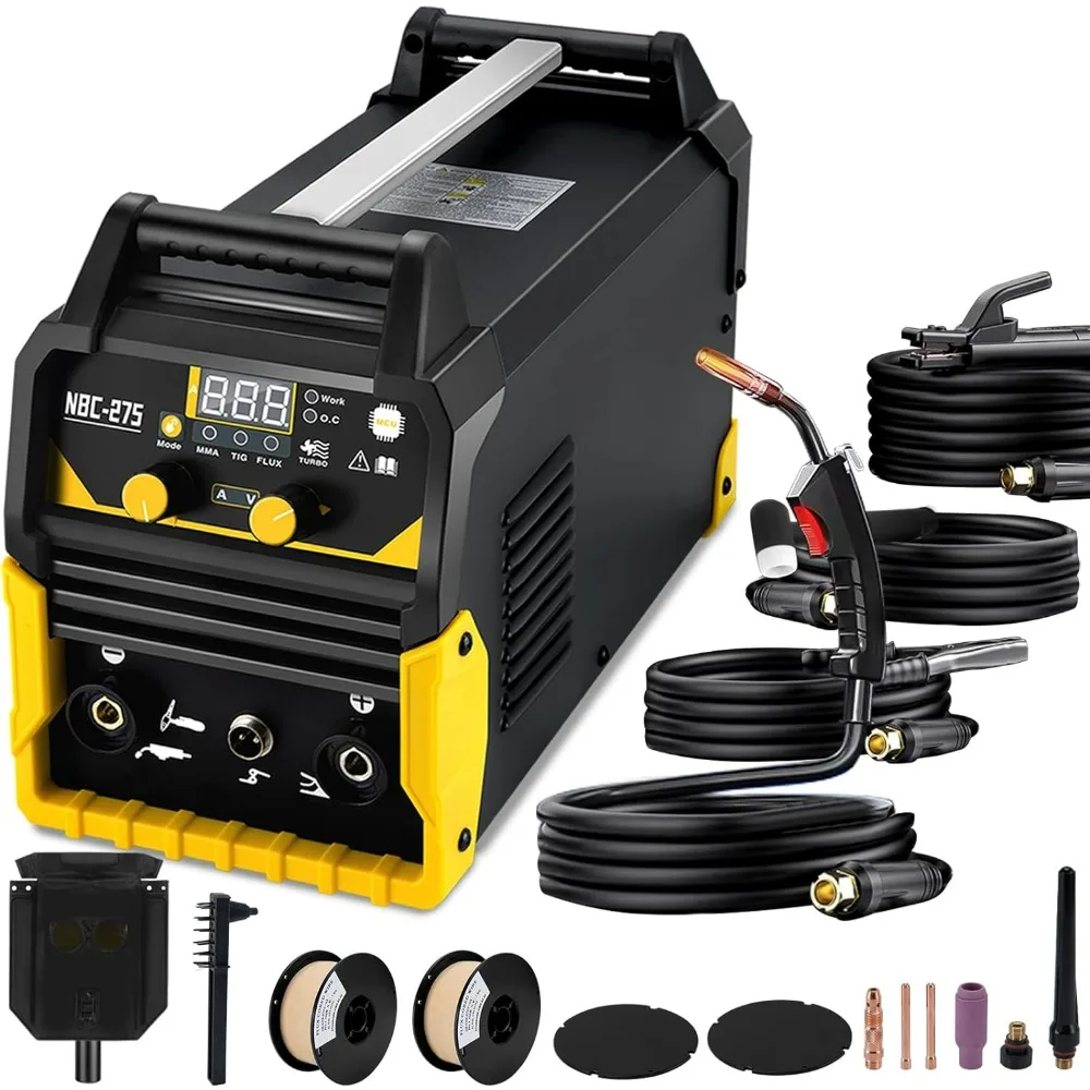 

130A MIG Welder,110V Flux Core MIG Welder/Lift TIG/Stick 3 in 1 Welding Machine IGBT Inverter Portable Gasless Welder