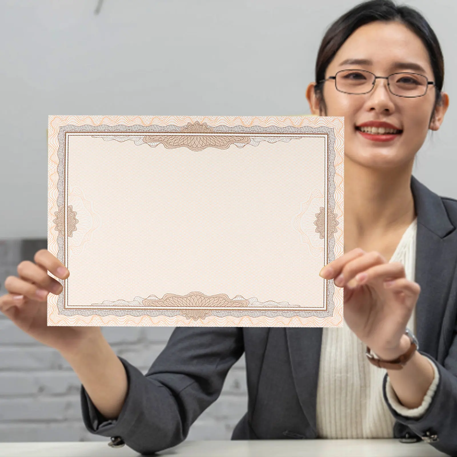 섬세한 무지 증명서 용지 100매, 학위증 및 상장 인쇄용, 가정 및 사무실용 증명서, 상장 증명서