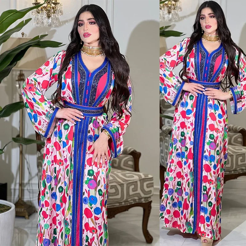 

Turkey Muslim Abaya Women Maxi Dress Feather Kimono Elbise Morocco Kaftan Long Party Dresses Ramadan Vestidos Arabic Islamic