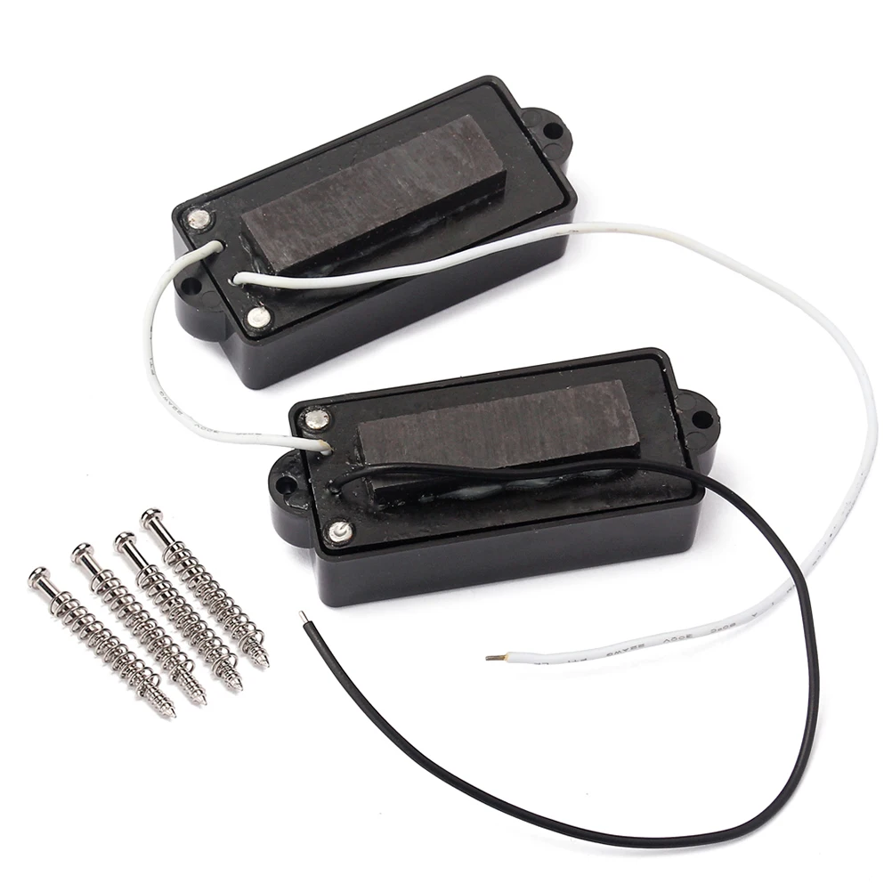 4 String Electric Bass Pickups Bridge Neck Pickups Set For Bass Guitar Open Style Guitar Parts And Accessories GMB11 Black
