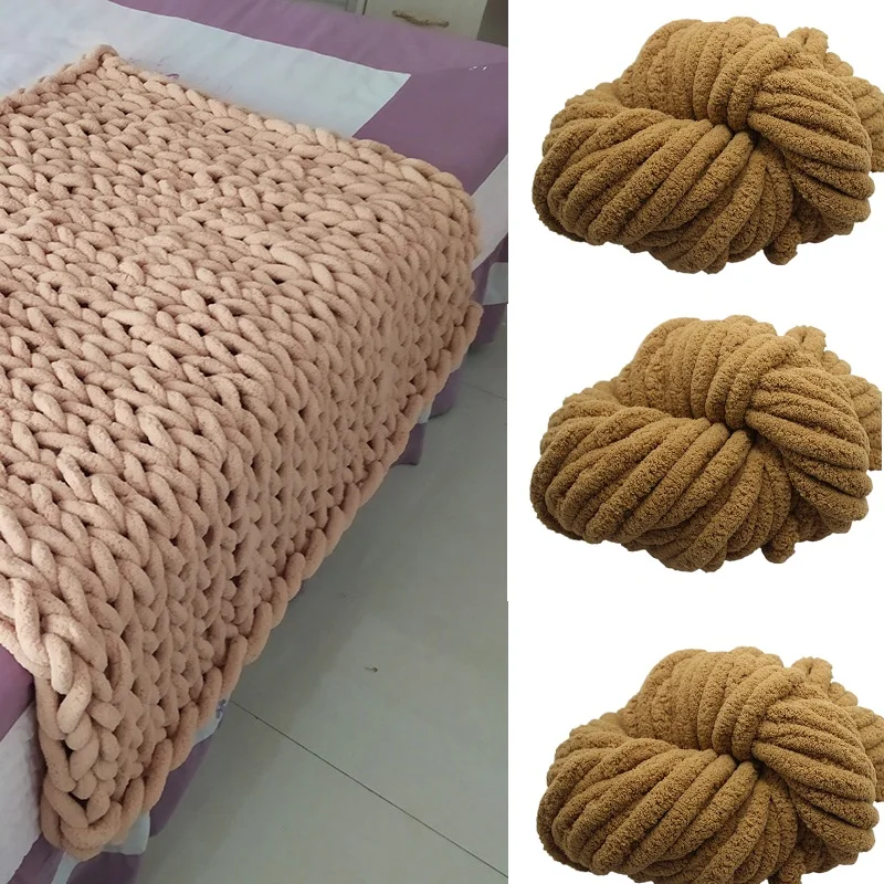 Chunky Chenille Yarn, Arm Knitting Yarn,for Knitting And Crocheting  Blanket, Home Decoration Projects, 0.87inch Thick - AliExpress