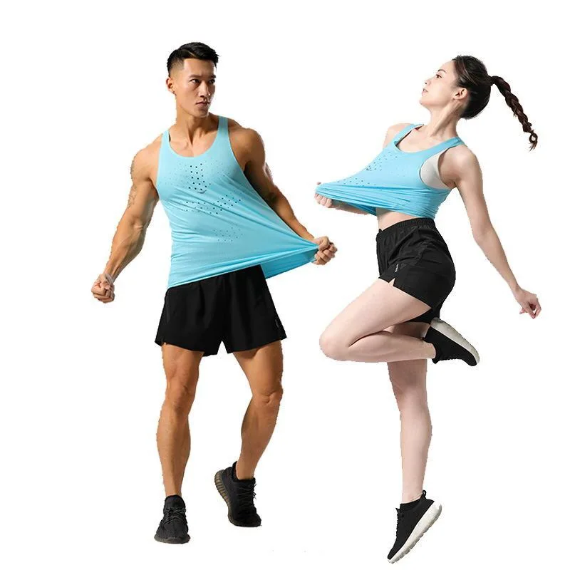 Workout Tank Top Gym Men Quick Dry Fit Running Sleeveless Compression Undershirt Big Elastic Training Tight Sport Wear Bodybuilding Tank Tops Running Vests Sports Tank Tops Sports Vests Tank Tops
