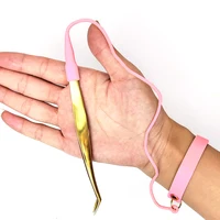 1Pc Tweezers Protector Grafting Eyelash Tweezers Bracelet Silica Gel Wrist Strap Auxiliary Lash Extension Supplies Tools 1
