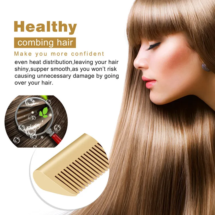 Alisador de Cabelo Modelador de Cabelo 2 em 1 Elétrico Aquecimento Quente Pente Cabelo Liso Ferro Multifuncional Alisamento Estilo Ferramenta 4 Computers & Electronics