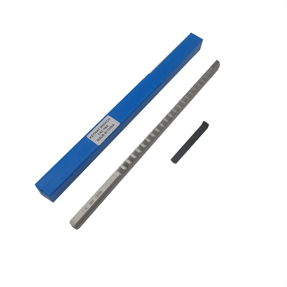Keyway Broach Tools 1/4 C Push Type Keyway Broach Inch Sized High Speed Steel HSS Cutting Tool for CNC Broaching Machine Metalworking