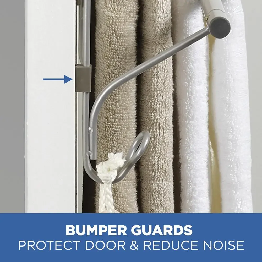 3-Tier Portable Towel Bar with SnugFit Technology Satin Nickel