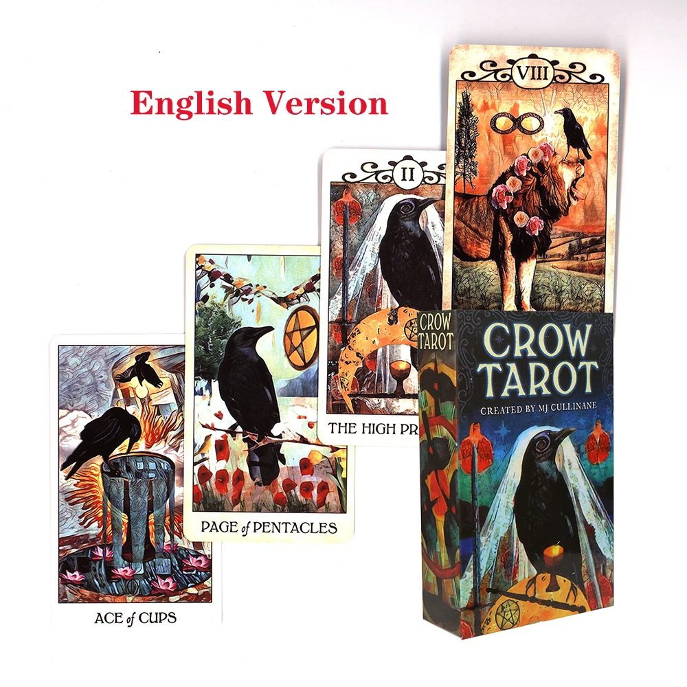 Black Crow Tarot Card Deck Past Life Oracle Cards  For Beginners With Guidebook Everything Is Illuminated With Bag 2