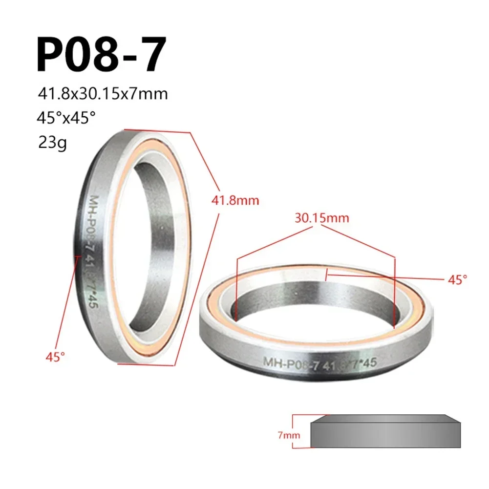 Bike Headset Bearings Bicycle Ball Bearing 1pc Bike Headset Bearing 38/39/41/44/49/52mm MTB Road Bicycle Headset Bearing Repair 1.5 1 1/8inch 45/36Angle Steel Cycling Part