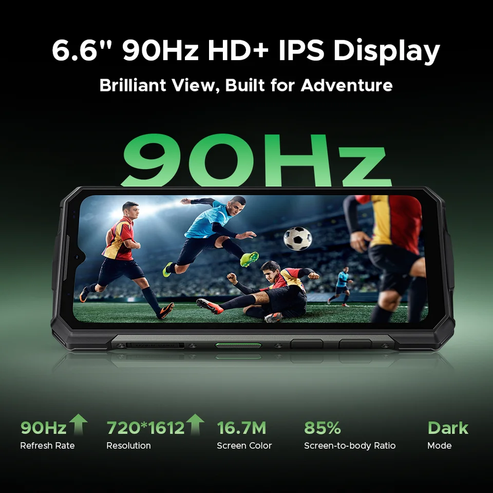 Doogee Fire 5 PRO Rugged Smartphone Helio G81 20GB RAM 128GB ROM 6.6" HD Screen 13000mAh 13MP 8MP Face ID Android 15 Phone - 509