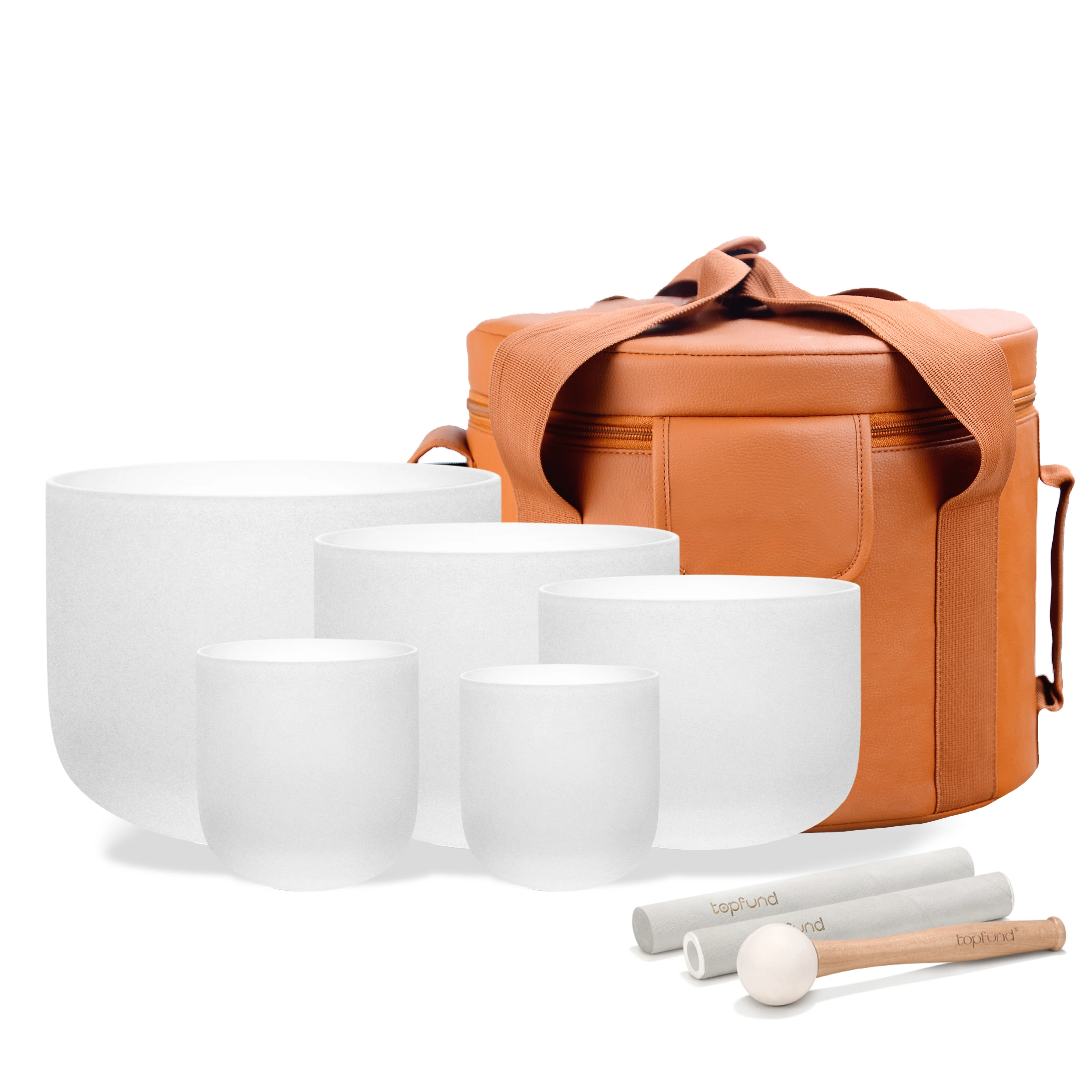 

SITSANG Chakra Tuned Crystal Singing Bowl, 6-12 Inch, Yoga Relaxed (C # D # E # F # G #), 5 Pcs Set