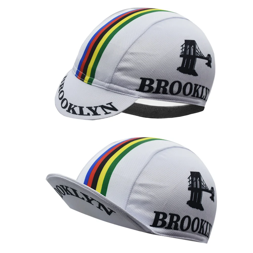 Multiple Retro BROOKLYN Cycling Cap Men Women Black White Cycling Hat Quick-Drying Polyester Summer Cycling Hat Molteni PDM 3