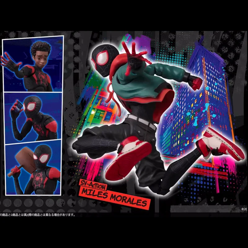 

Sentinel Sv Spider-man Action Figure Into The Spider-verse Miles Morales Peni Parker Anime Movable Dolls Action Figure Toy Gifts