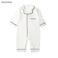 Barboteuses pour nouveau-nés bébé mousseline vêtements de nuit fille vêtements enfant en bas âge garçon pyjamas bébé Onesie combinaison à manches longues bébé vêtements 6